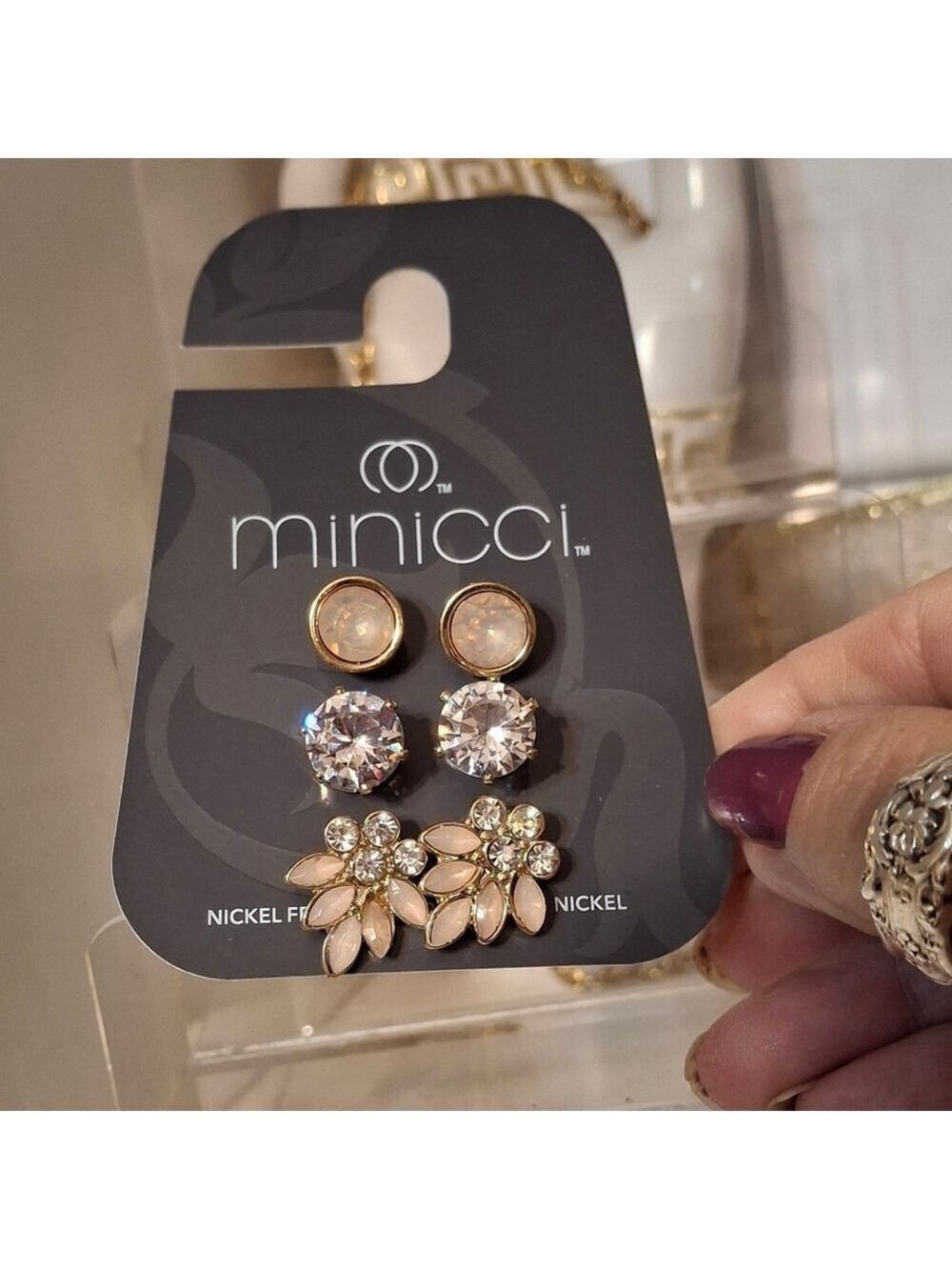 #1 Earrings 3 pack studs NWT